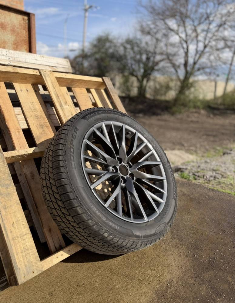 Refinished wheel with new tire