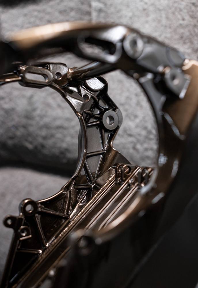 Bronze frame close-up