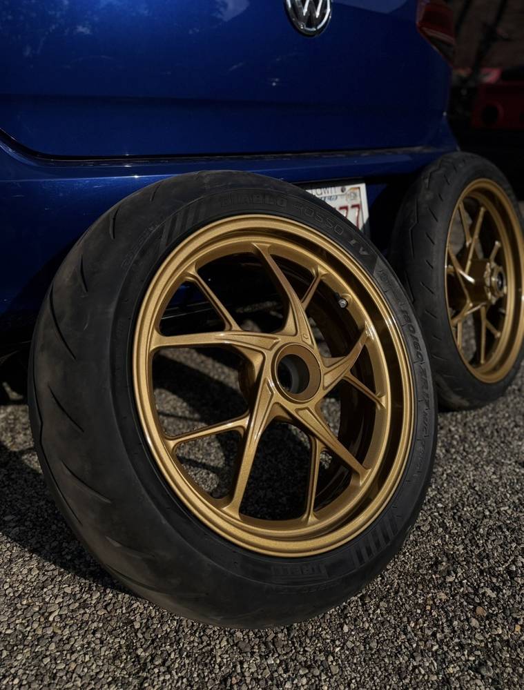 Bronze motorcycle wheels
