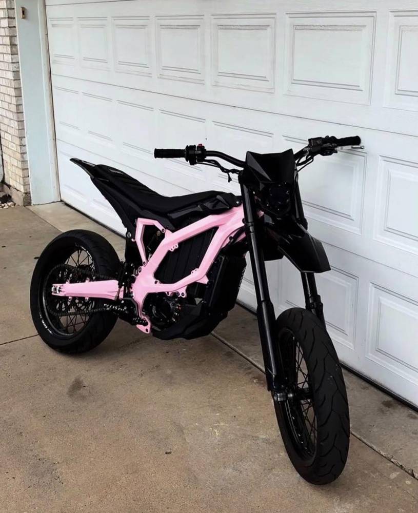 Pastel pink e-bike frame
